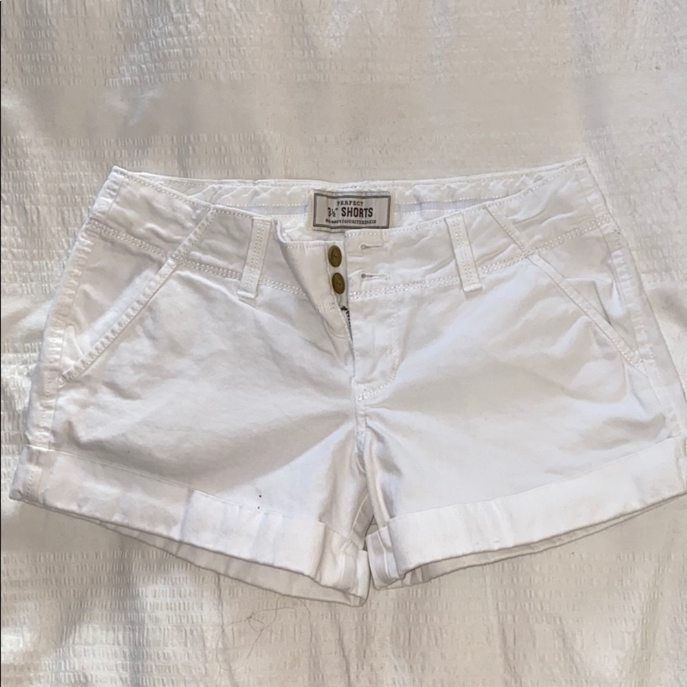 White Khaki Shorts